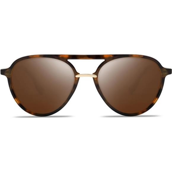 ??Aviator Polarized Sunglasses for Women Men Double Bridge main image 4